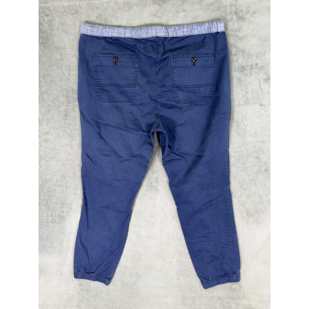 Gap Pants Mens Large Blue Joggers Elastic Waist‎ Drawstring Stretch Pull On